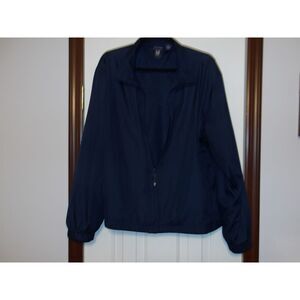 Oxford Golf Navy Blue Lightweight Windbreaker Jacket Athletic Sport Zip-Up‎